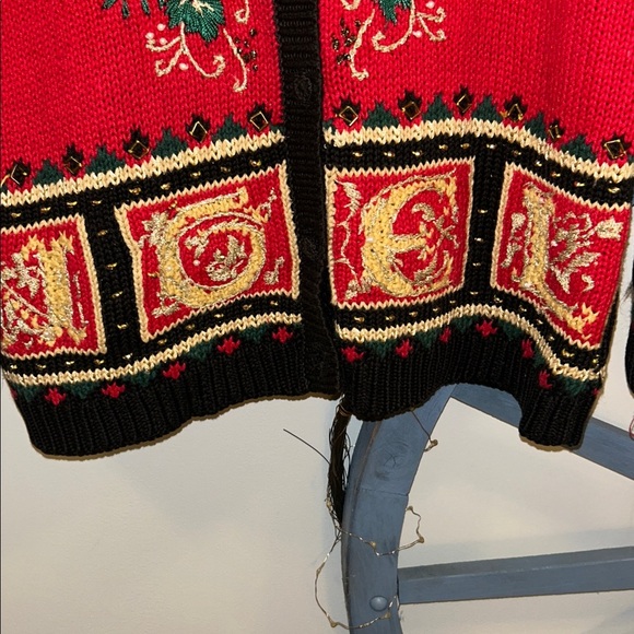 ⭐️Vintage Private Collections Christmas Cardigan⭐️ - Picture 3 of 7